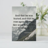 1 Corinthians 15:4 Bijbelsscriptie Pic Greeting Kaart (Staand voorkant)