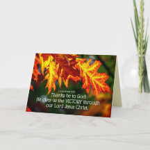1 Corinthians 15:57 Bedankt voor God!