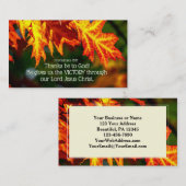 1 Corinthians 15:57 Bedankt voor God! Visitekaartje (Voorkant / Achterkant)