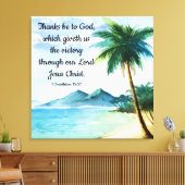 1 Corinthians 15:57 Canvas Afdruk (Insitu (Woonkamer))