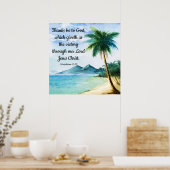 1 Corinthians 15:57 Poster (Keuken)
