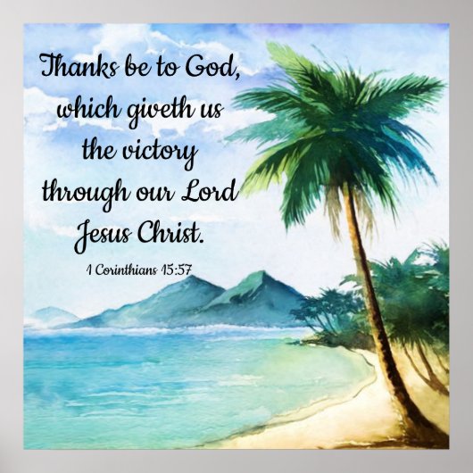 1 Corinthians 15:57 Poster (Voorkant)