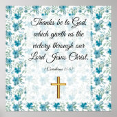 1 Corinthians 15:57 Poster (Voorkant)