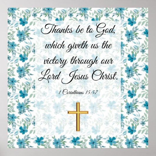 1 Corinthians 15:57 Poster (Voorkant)