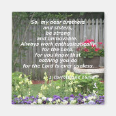 1 Corinthians 15:58 Magneet (Voorkant)