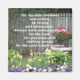 1 Corinthians 15:58 Magneet