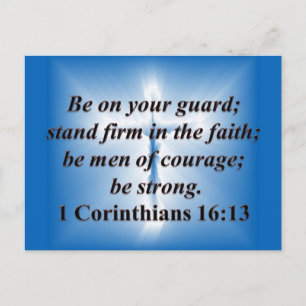 1 Corinthians 16:13 Briefkaart