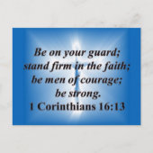 1 Corinthians 16:13 Briefkaart (Voorkant)