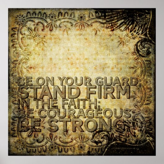 1 Corinthians 16:13 Poster (Voorkant)