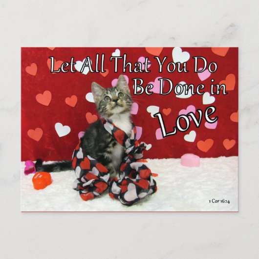 1 Corinthians 16:14 Bijbelverse Briefkaart (Voorkant)