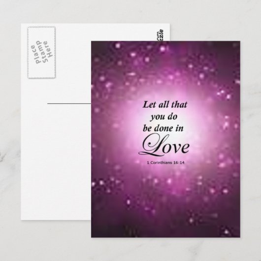 1 Corinthians 16:14 Briefkaart (Voorkant / Achterkant)