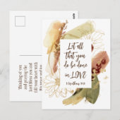1 Corinthians 16:14 Laat alles wat je doet in lief Briefkaart (Voorkant / Achterkant)
