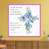 1 Corinthians 1:18 Canvas Afdruk (Insitu (Woonkamer))