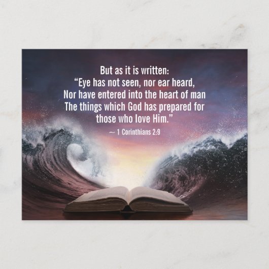 1 Corinthians 2:9 Eye heeft niet gezien, noch geho Briefkaart (Voorkant)