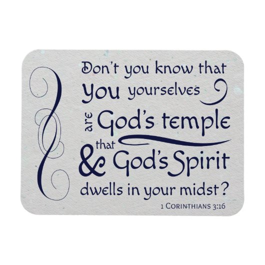 1 Corinthians 3:16 Je bent Gods tempel Magneet (Horizontaal)