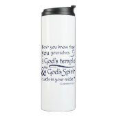 1 Corinthians 3:16 Je bent Gods tempel Thermosbeker (Gedraaid links)