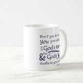 1 Corinthians 3:16 U bent Gods tempel Koffiemok (Voorkant rechts)