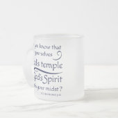 1 Corinthians 3:16 U bent Gods tempel Matglas Koffiemok (Voorkant links)