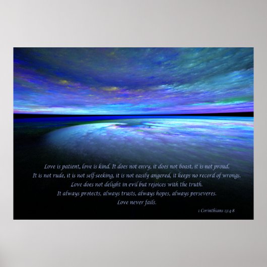 1 Corinthians 4:8 Horizons afdrukken Poster (Voorkant)