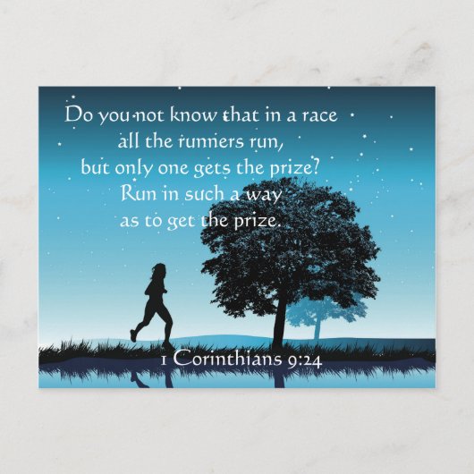 1 Corinthians 9:24 Briefkaart (Voorkant)