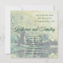 1 Corinthians Vintage Photo Wedding Invitation Kaart