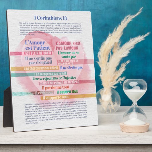 1 Corinthiens 13, Hymne à l’Amour Fotoplaat (Zijkant)