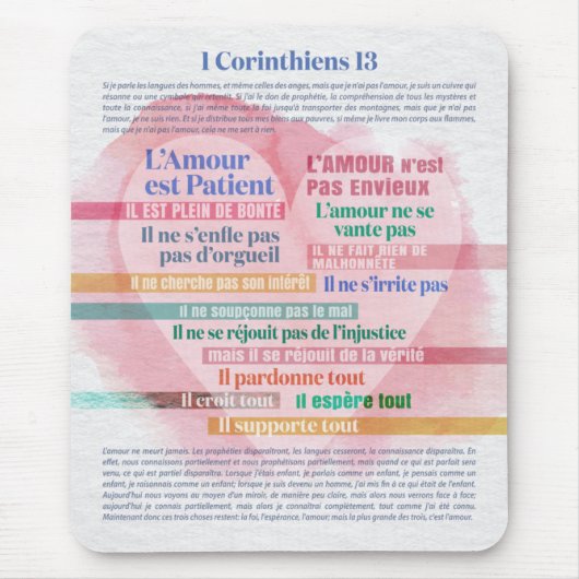 1 Corinthiens 13, Hymne à l’Amour Muismat (Voorkant)