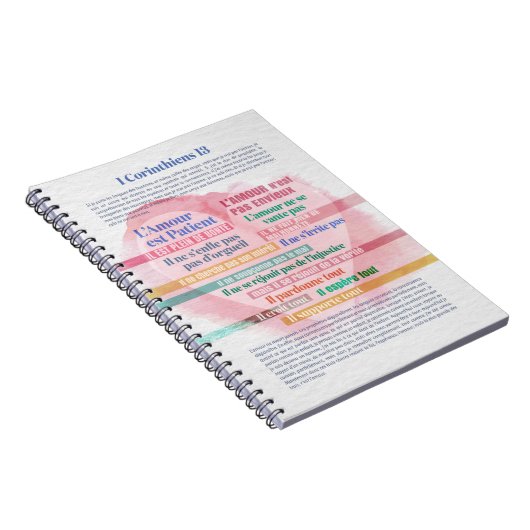 1 Corinthiens 13, Hymne à l’Amour Notitieboek (Rechterzijde)