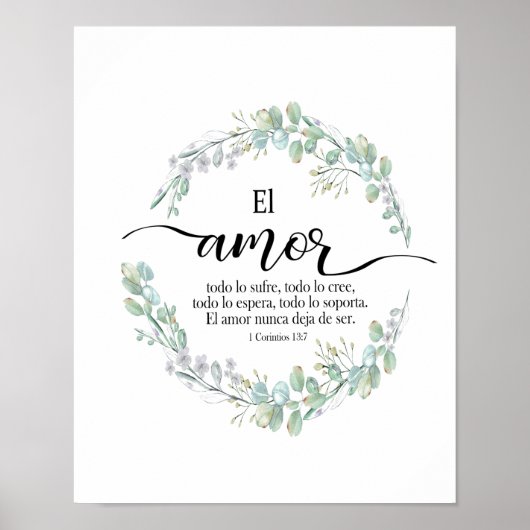 1 corintios 13, El amort Póster Poster (Voorkant)