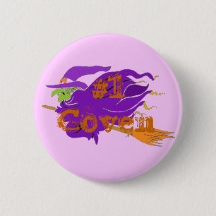 #1 Coven Classic Witch Button. Pas me aan! Ronde Button 5,7 Cm