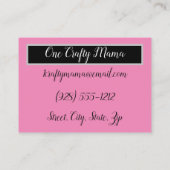 1 Cratigmamma Girly Visitekaartje (Achterkant)