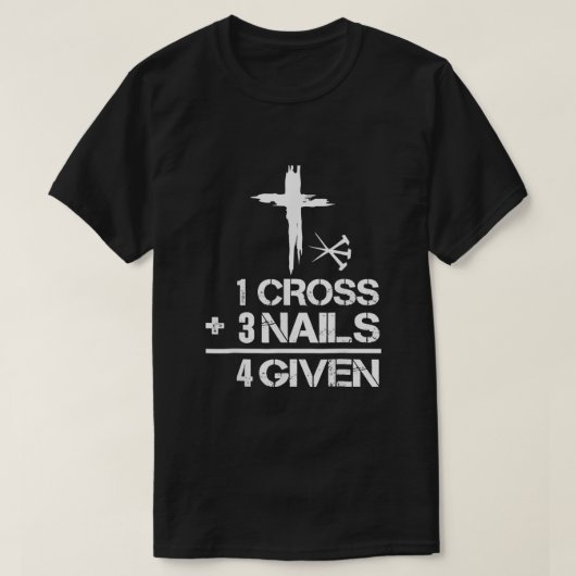 1 Cross 3-mails met Christelijke paascadeaus112 T-shirt (Design voorkant)