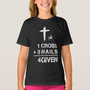 1 Cross 3 nagels voor Christelijk geloof Pasen T-shirt