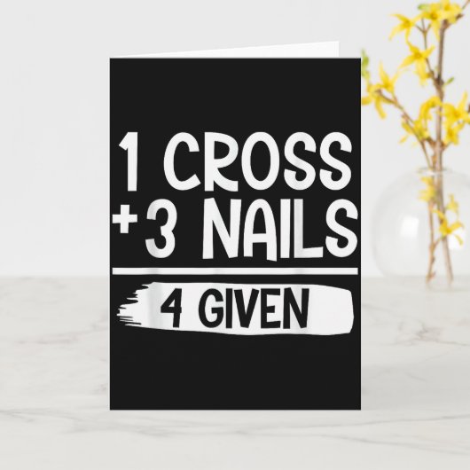 1 Cross + 3 Nails = 4 Given Tee _ Christian - Fait Kaart (Gele Bloem)