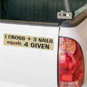 1 Cross plus 3 nagels is gelijk aan opgegeven Bumpersticker (Op Truck)