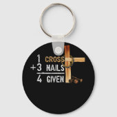 1 crossplus 3 nagels Equal 4 Gezien getrouw kruis Sleutelhanger (Voorkant)