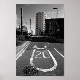 1 Croydon, London UK 8" x 12". Afdrukken Poster