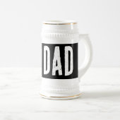 #1 DAD  bierstein cadeau voor Vaderdag Bierpul (Voorkant rechts)