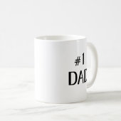 #1 Dad Bold Minimalist Text Art Koffiemok (Voorkant rechts)