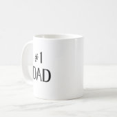 #1 Dad Bold Minimalist Text Art Koffiemok (Voorkant links)