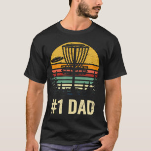 1 Dad Disc Golf Gift Nummer Een Vader Frisbee T-shirt