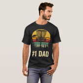 1 Dad Disc Golf Gift Nummer Een Vader Frisbee T-shirt (Voorkant volledig)