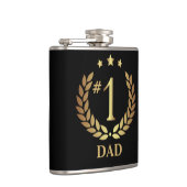 #1 DAD Gold Black Vaderdag Heupfles (Rechts)