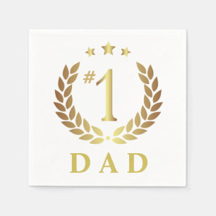 #1 DAD Gold Vaderdag Servet