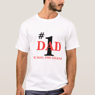 #, 1, DAD, HET MAN, HET LEGEND T-SHIRT