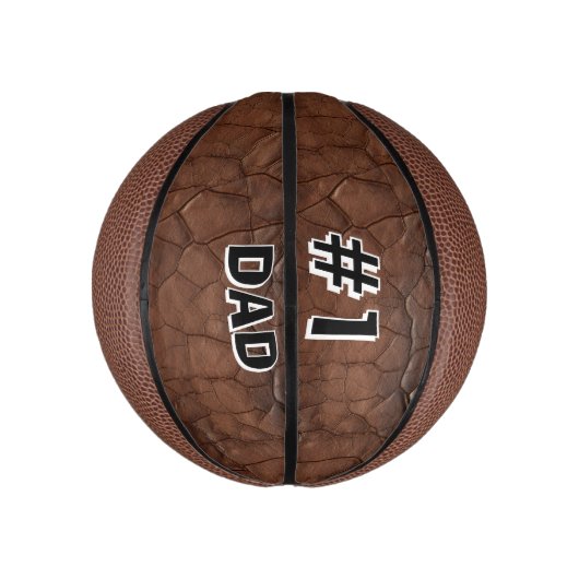 #1 Dad Leather-look Basketbal (Verticaal)