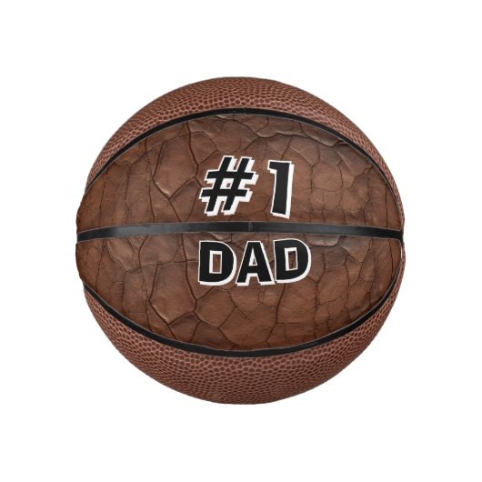 #1 Dad Leather-look Basketbal (Voorkant)