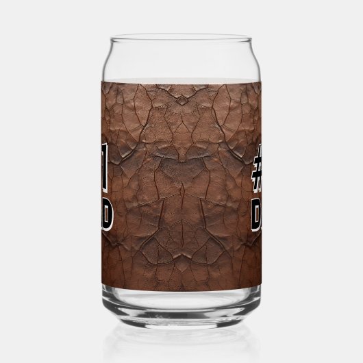 #1 Dad Leather-look Blikvorm Glas (Rechts)