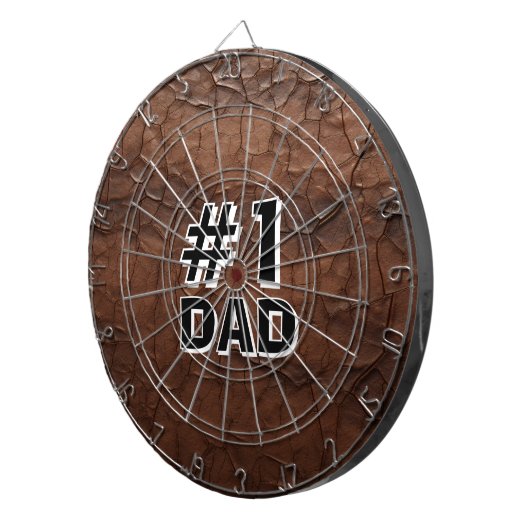 #1 Dad Leather-look Dartbord (Voorkant Rechts)