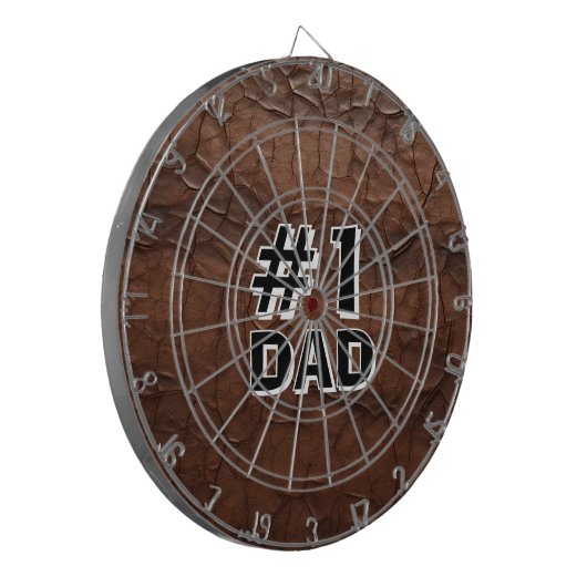 #1 Dad Leather-look Dartbord (Voorkant Links)